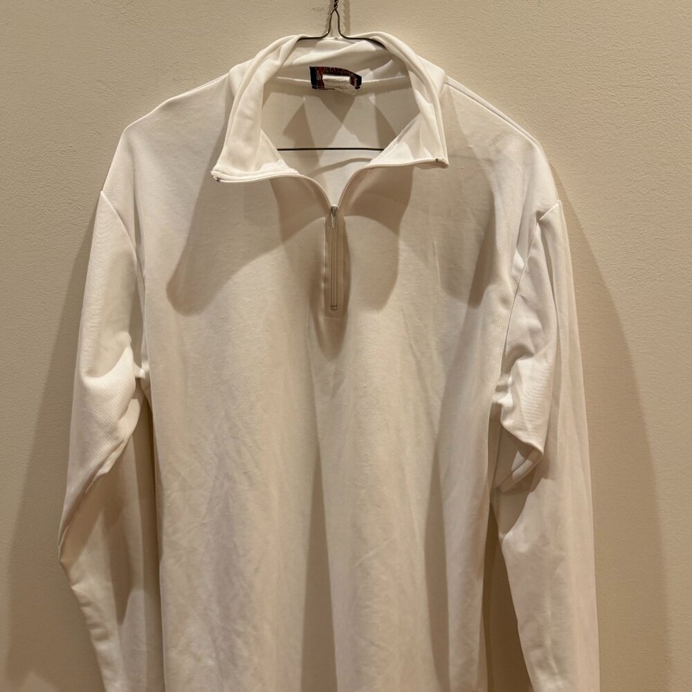 Polarskins White 1/4 Zip Womens 100% Polyester Top Preowned Large